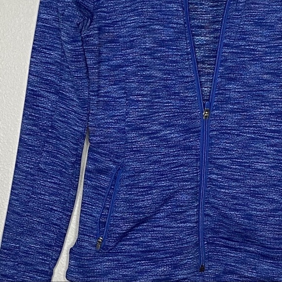 Athleta full zip running jacket pockets Heathered  blue XS - Picture 3 of 11